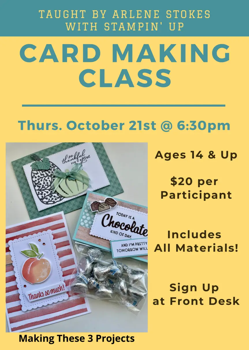 Flyer for Craft Class: Fall Stamp Projects