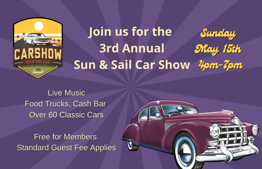 3rd Annual Sun & Sail Car Show promotional flyer