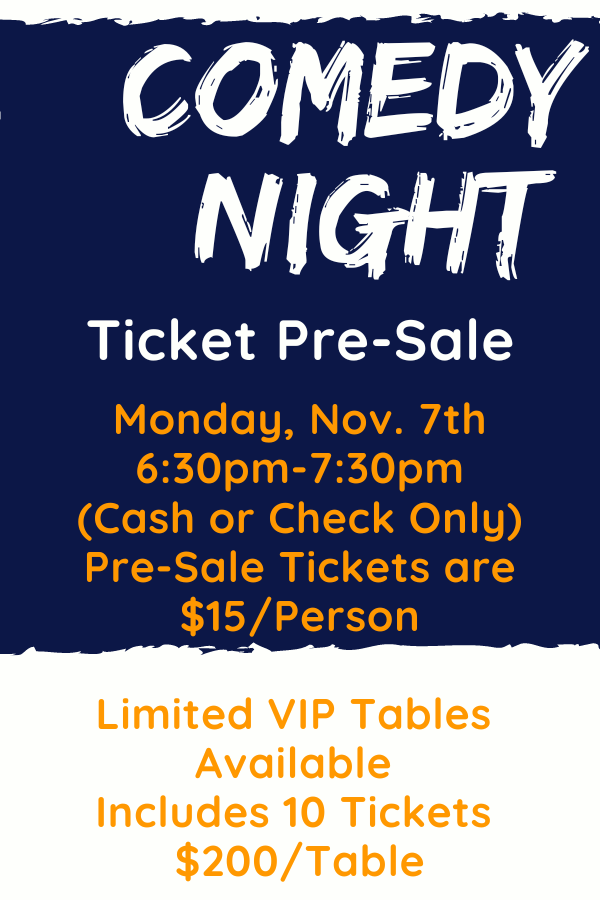 Flyer for Comedy Night Ticket Pre-Sale