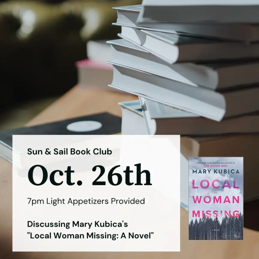 Flyer for Sun & Sail Book Club