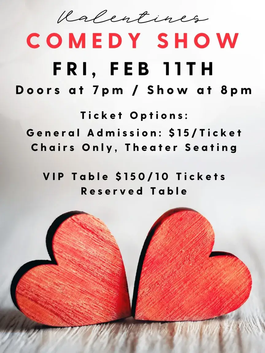 Flyer for Valentines Comedy Show Tickets