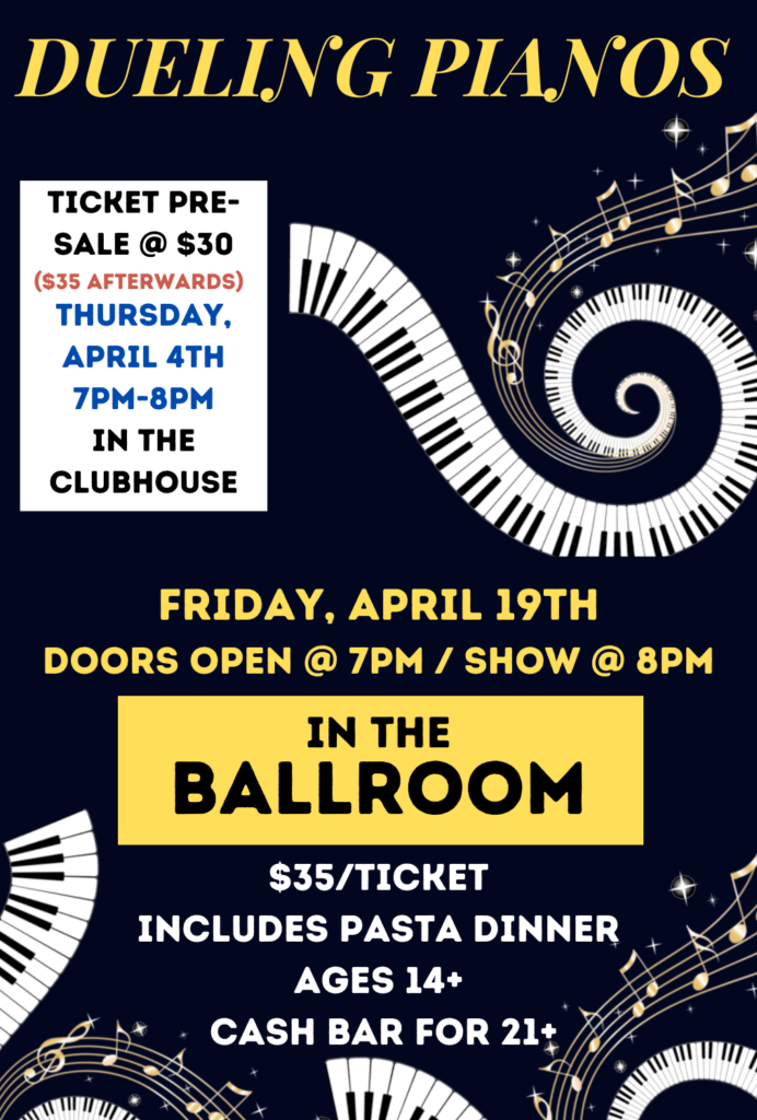 Dueling Pianos event flyer