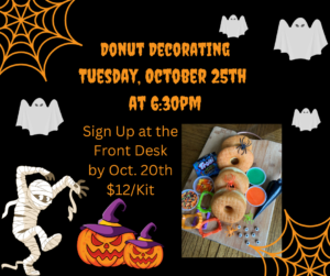 Donut Decorating event flyer