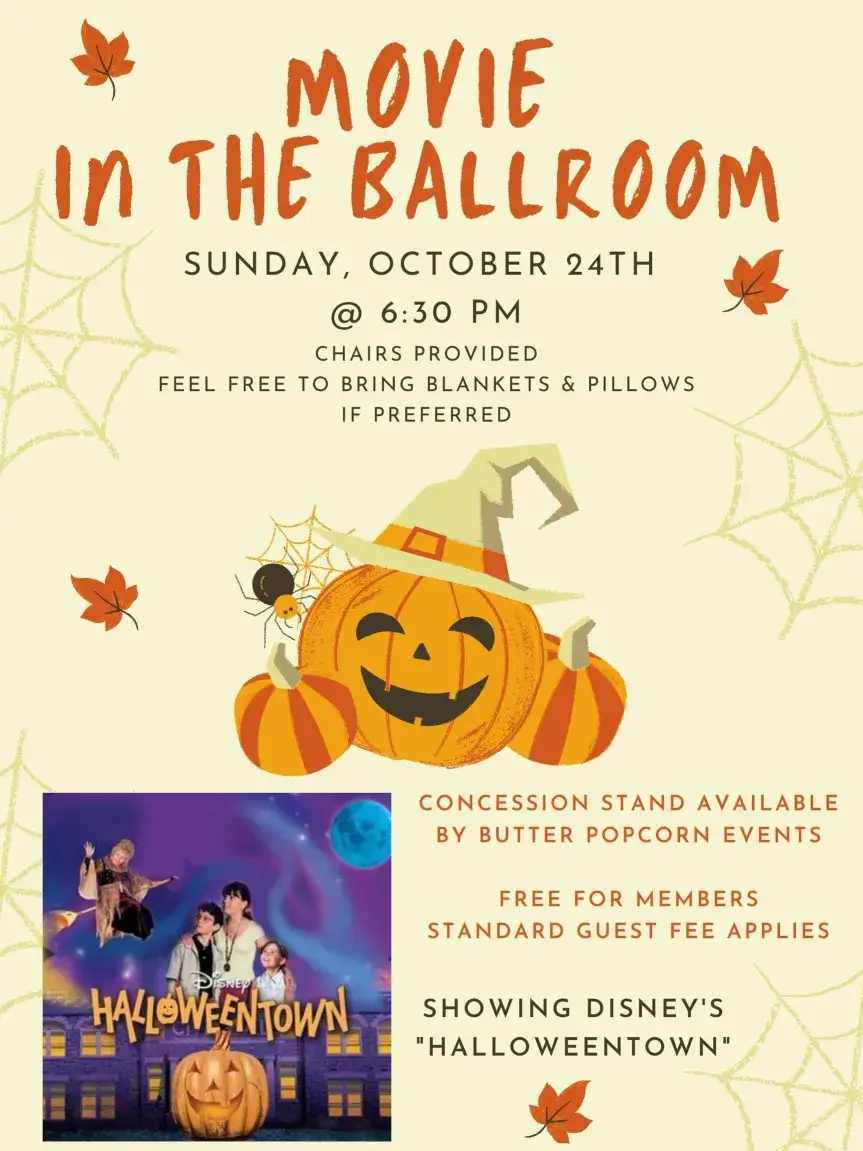 Flyer for Movie Night: Sunday Oct 24th