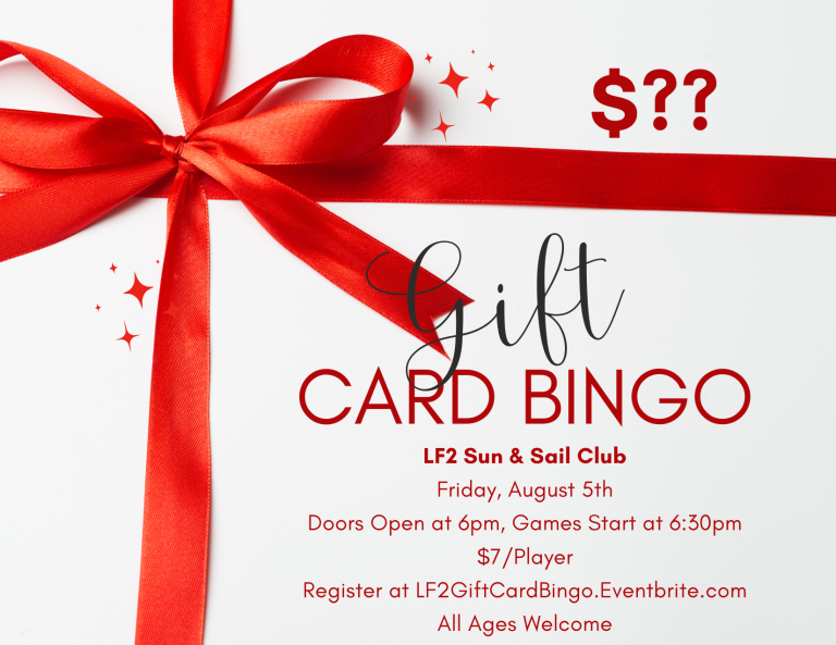 Flyer for Gift Card Bingo