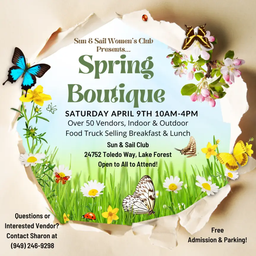 Flyer for Women’s Club Spring Boutique