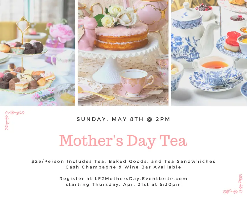 Flyer for Mother’s Day Tea Service