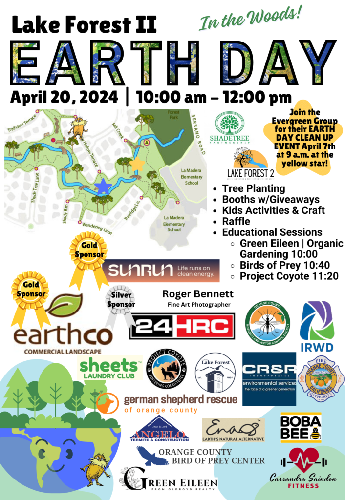 Flyer for Earth Day in the Woods
