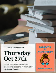 Sun and Sail Book Club event flyer